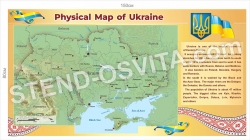 Physical map of Ukraine