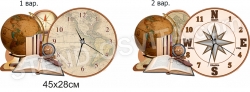 Стенд з годинниковим механізмом для кабінету географії
