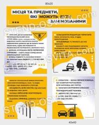 Стенд "Що можу бути заміноване"