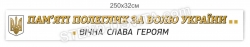 Стенд-стрічка "Пам'яті полеглих за волю України..."