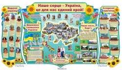 Стенд "Наше серце - Україна, це для нас єдиний край!"