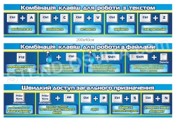 Комплект стендів «Комбінація клавіш для роботи з текстом»