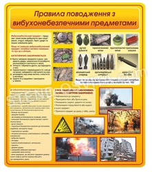 Правила поводження з вибухонебезпечними предметами стенд