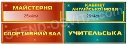 Табличка на двери "Терракотовые / морская волна"