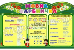 Пластиковий стенд "Мовна скарбничка"