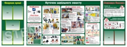 Комплект пластикових стендів з цивільного захисту