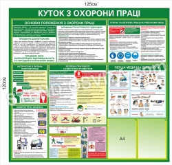 Куточок з охорони праці пластиковий