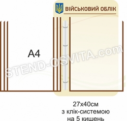 Стенд військовий облік для підприємства