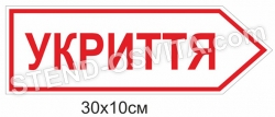 Вказівник в укриття праворуч