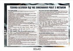 Стенд «Техніка безпеки під час виконання робіт з металом»