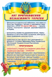 Стенд «Акт проголошення Незалежності України»